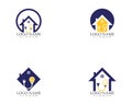 Building home electricity logo vector template