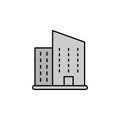Building, hotel icon. Set of buildings illustration icons. Signs, symbols can be used for web, logo, mobile app, UI, UX Royalty Free Stock Photo