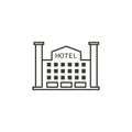 Building, hotel, outline, icon - Building icon