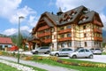 Building of hotel in Slovakian mountains.