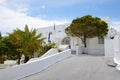 Building of hotel in traditional Greek style Royalty Free Stock Photo