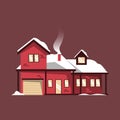 Building House Home Luxury Snow Winter Season Illustration Design Royalty Free Stock Photo