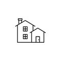 building, house icon. Simple thin line, outline vector of Real Estate icons for UI and UX, website or mobile application Royalty Free Stock Photo