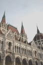 Building of the Hungarian Parliament Orszaghaz in Budapest, Hungary. The seat of the National Assembly. House built in neo-gothic