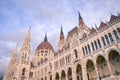 Building of the Hungarian Parliament Orszaghaz in Budapest, Hungary. The seat of the National Assembly. House built in neo-gothic