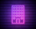 Building icon. Elements of Bulding Landmarks in neon style icons. Simple icon for websites, web design, mobile app, info graphics Royalty Free Stock Photo