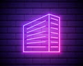 Building icon. Elements of Bulding Landmarks in neon style icons. Simple icon for websites, web design, mobile app, info graphics Royalty Free Stock Photo
