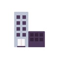 Building icon, town vector illustration