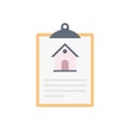 Building vector flat color icon Royalty Free Stock Photo