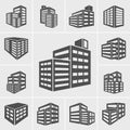 Building Icons Vector illustration Royalty Free Stock Photo