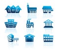 Building icons. Vector illustration Royalty Free Stock Photo