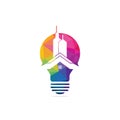 Bulb city logo design. Creative city infrastructure ideas. Royalty Free Stock Photo