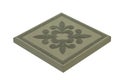 Building Ideas. Pale Square Pavement Road Stone Floral Sample Tiles Isolated Over White
