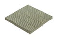 Building Ideas. Pale Square Pavement Road Stone Sample Tiles Isolated Over White Background