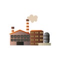 The building of an industrial manufactory. Plant for processing raw materials Royalty Free Stock Photo