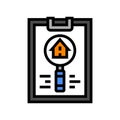building inspection civil engineer color icon vector illustration