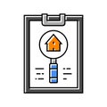 building inspection civil engineer color icon vector illustration