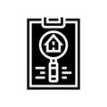 building inspection civil engineer glyph icon vector illustration