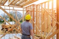 Building Inspector Looking home construction At New Property Royalty Free Stock Photo