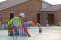 Building Inspector Looking House Construction Project Royalty Free Stock Photo