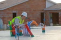 Building Inspector Looking House Construction Project Royalty Free Stock Photo