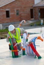 Building Inspector Looking House Construction Project Royalty Free Stock Photo