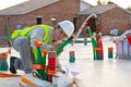 Building Inspector Looking House Construction Project Royalty Free Stock Photo