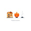 building insurance, safety concept, house icon Royalty Free Stock Photo