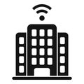 Building internet provider icon simple vector. Data server location Royalty Free Stock Photo