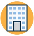 Building Isolated Vector Icon that can easily Modify or edit Royalty Free Stock Photo