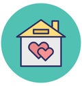 Building Isolated Vector Icon which can easily modify or edit Royalty Free Stock Photo
