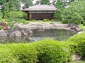 A building in Kyoto Nijo castle gardens Royalty Free Stock Photo