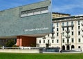 Building LAC Lugano Arte e Cultura Cultural Center dedicated to the visual arts, music and performing arts. Royalty Free Stock Photo