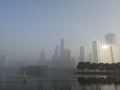 Building and Lake under light of dawn