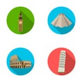 Building, landmark, bridge, stone .Countries country set collection icons in flat style vector symbol stock illustration Royalty Free Stock Photo