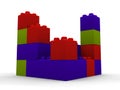 Building lego blocks Royalty Free Stock Photo