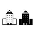 Building line and glyph icon. Architecture vector illustration isolated on white. House outline style design, designed Royalty Free Stock Photo