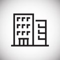 Building line icon on background for graphic and web design. Simple vector sign. Internet concept symbol for website Royalty Free Stock Photo