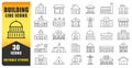 Building Line Icon Set Royalty Free Stock Photo