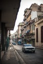 Cuban street view with Taxi