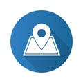 Building location flat design long shadow glyph icon