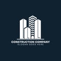 vector and construction logo with buildings Royalty Free Stock Photo