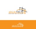 building logo architect design creative symbol architecture Royalty Free Stock Photo