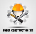 Building logo, construction working industry concept.- Vector illustration