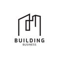 Building logo design. Vector illustration. Suitable for real estate, contruction, architecture, and other businesses