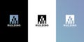 Building Logo Design Vector mono line Royalty Free Stock Photo