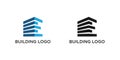 Building Logo Design Vector mono line Royalty Free Stock Photo