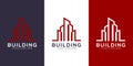 Building Logo Design Vector mono line Royalty Free Stock Photo