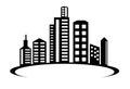 Building logo icon vector.Metro city builders illustration