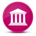 Building luxurious glossy pink round button abstract Royalty Free Stock Photo